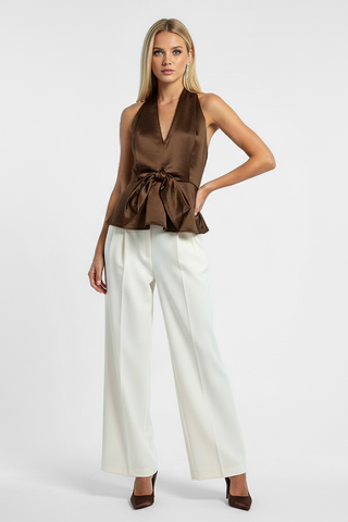 BERENICE top with bow at the waist